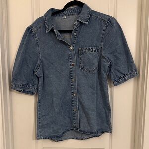 Denim Button-Up Shirt